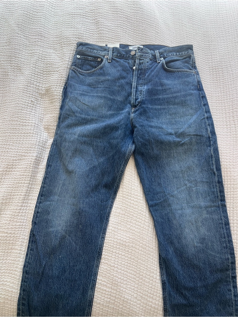 AGOLDE Women's 90’s pinch waist Straight Leg Jeans in Indigo Blue